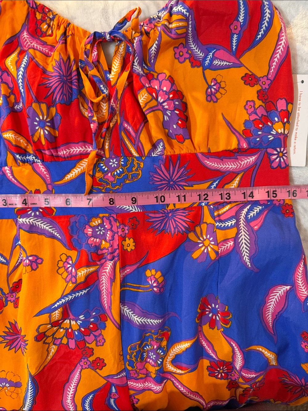 NWT Modcloth For the Love of Fedtival Season Bold Floral Jumpsuit. Sz 14. - Picture 12 of 15